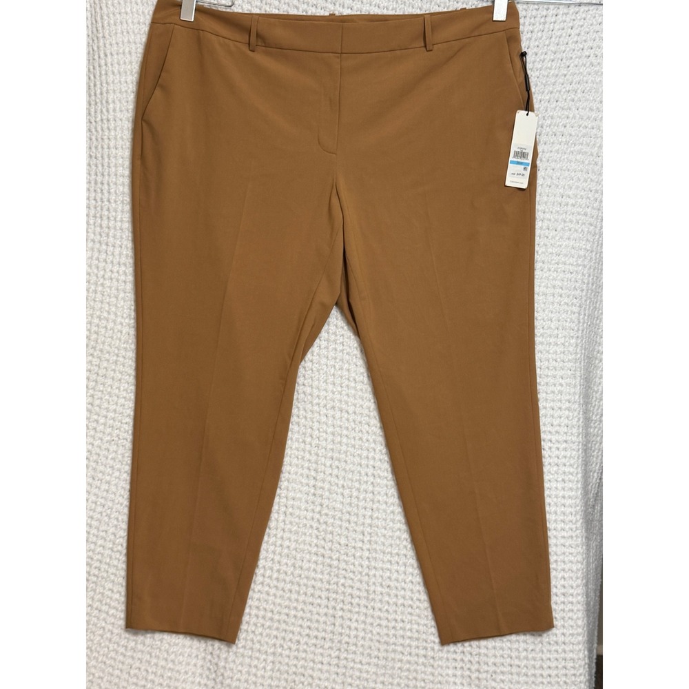 Calvin Klein Women's Tan Career Pants Size 20W tapered Leg